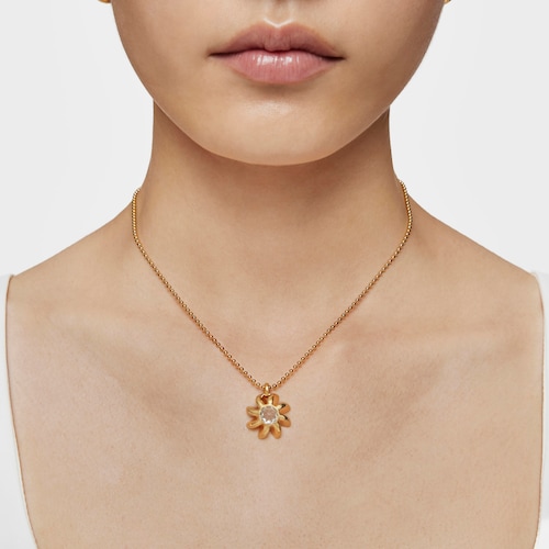 Pendant with 18kt gold plating over silver and prasiolite Galia