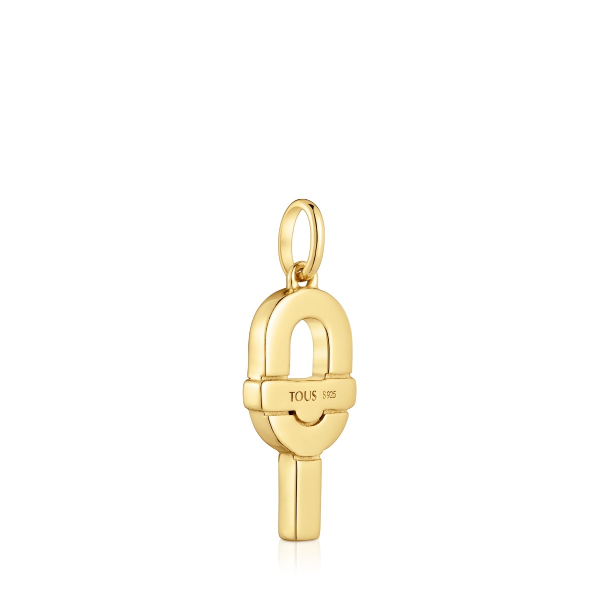 Colgante mediano con baño de oro 18 kt sobre plata y esmalte fucsia TOUS MANIFESTO