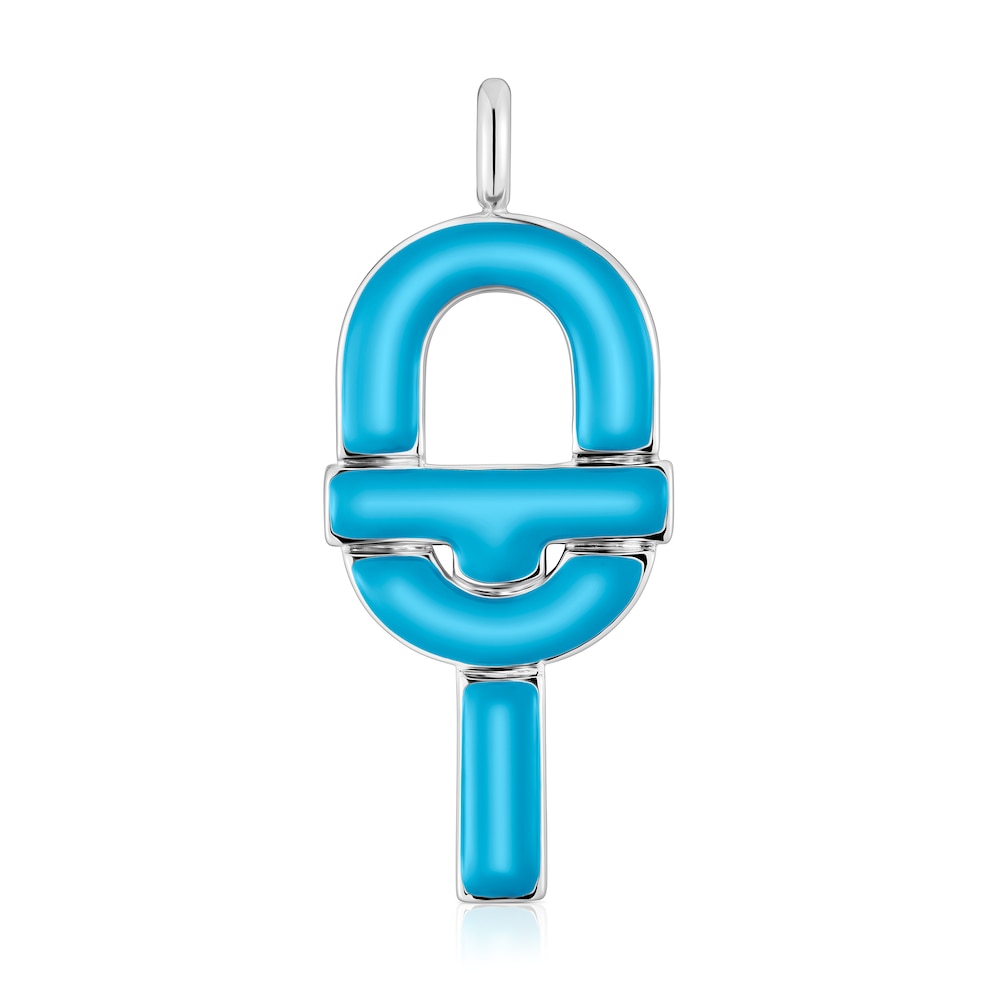 Large silver and blue enamel Pendant TOUS MANIFESTO