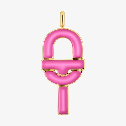 Large Pendant with 18K gold vermeil and fuchsia-colored enamel TOUS MANIFESTO