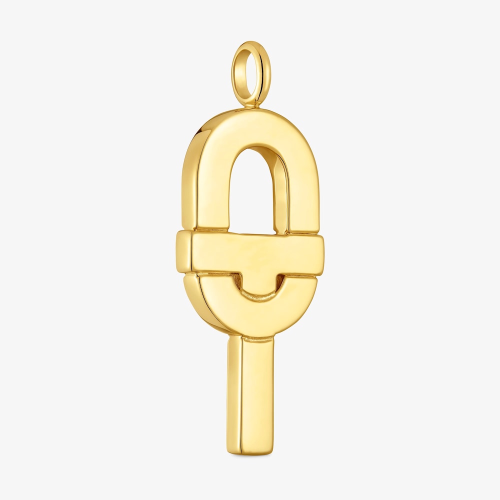 Large Pendant with 18K gold vermeil and fuchsia-colored enamel TOUS MANIFESTO