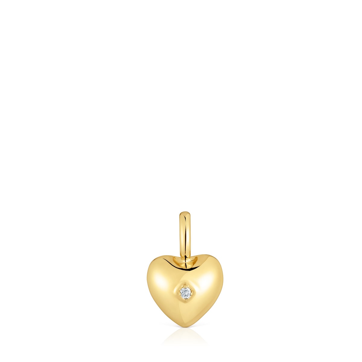 Gold Pendant with small heart diamond My Other Half
