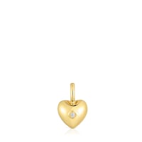 Gold Pendant with small heart diamond My Other Half