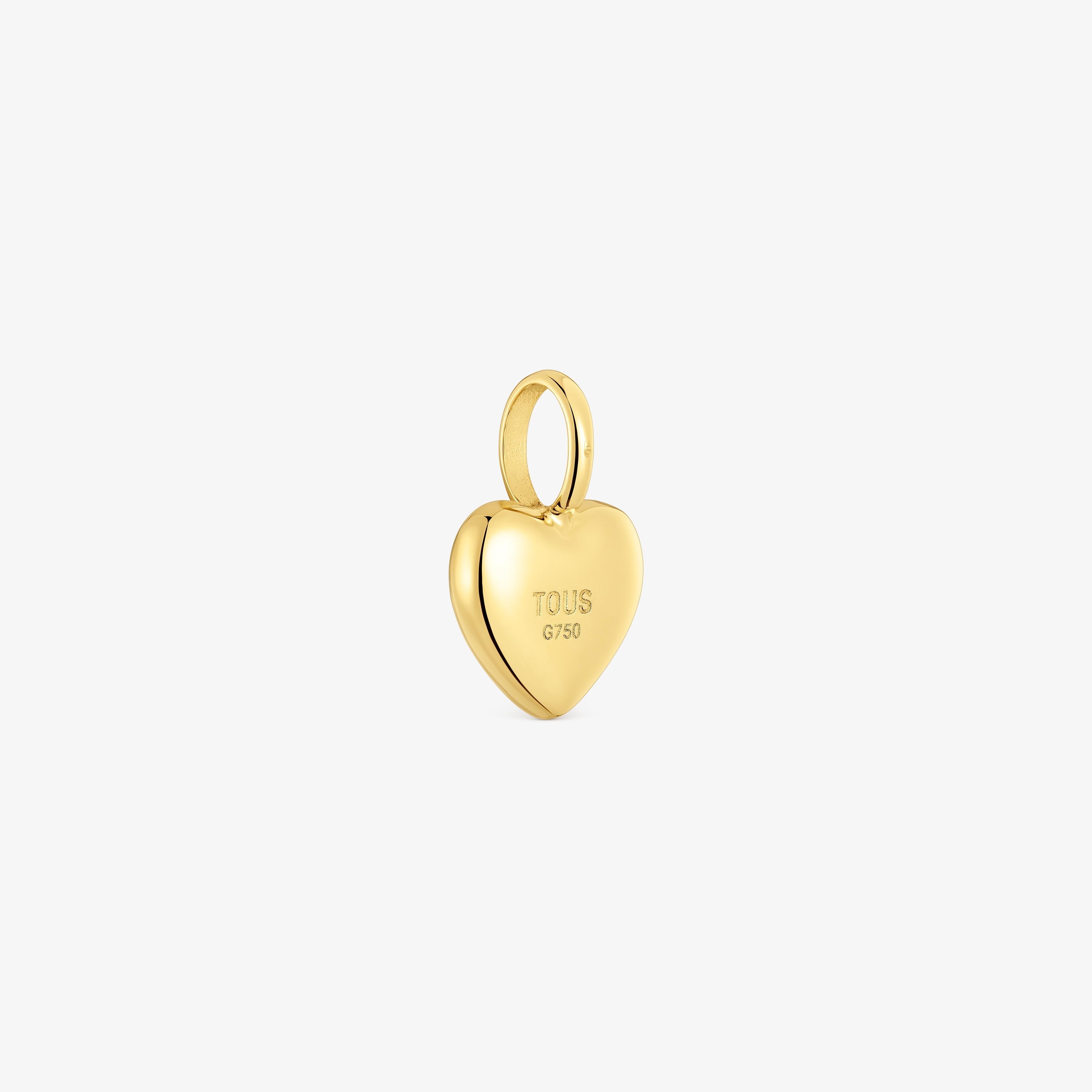 18K solid gold Pendant with small heart diamond My Other Half