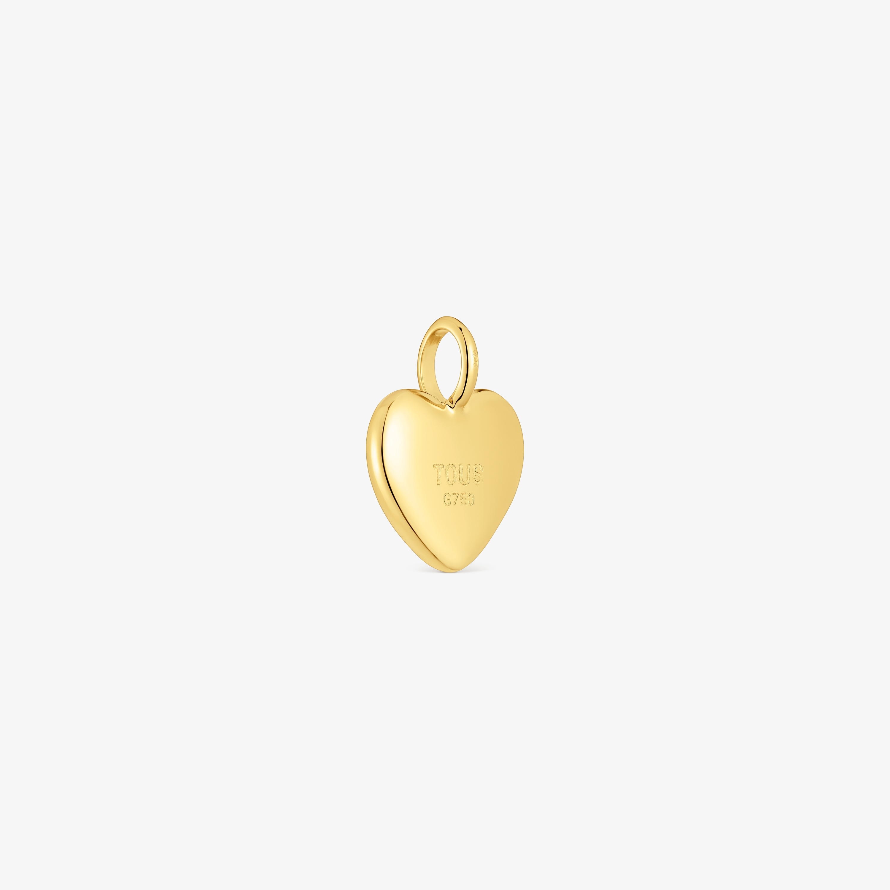Small 18K solid gold heart Pendant My Other Half