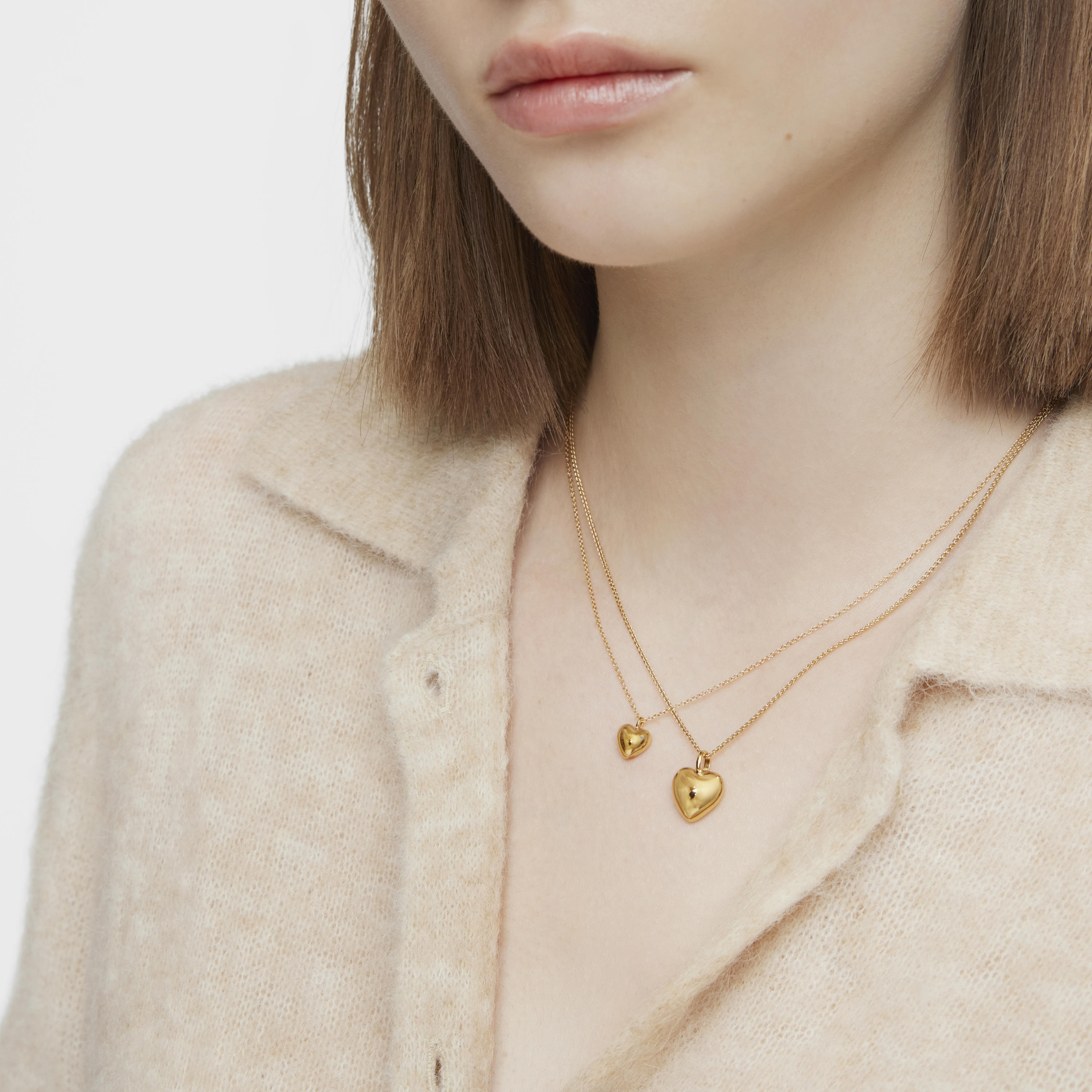 Small 18K solid gold heart Pendant My Other Half