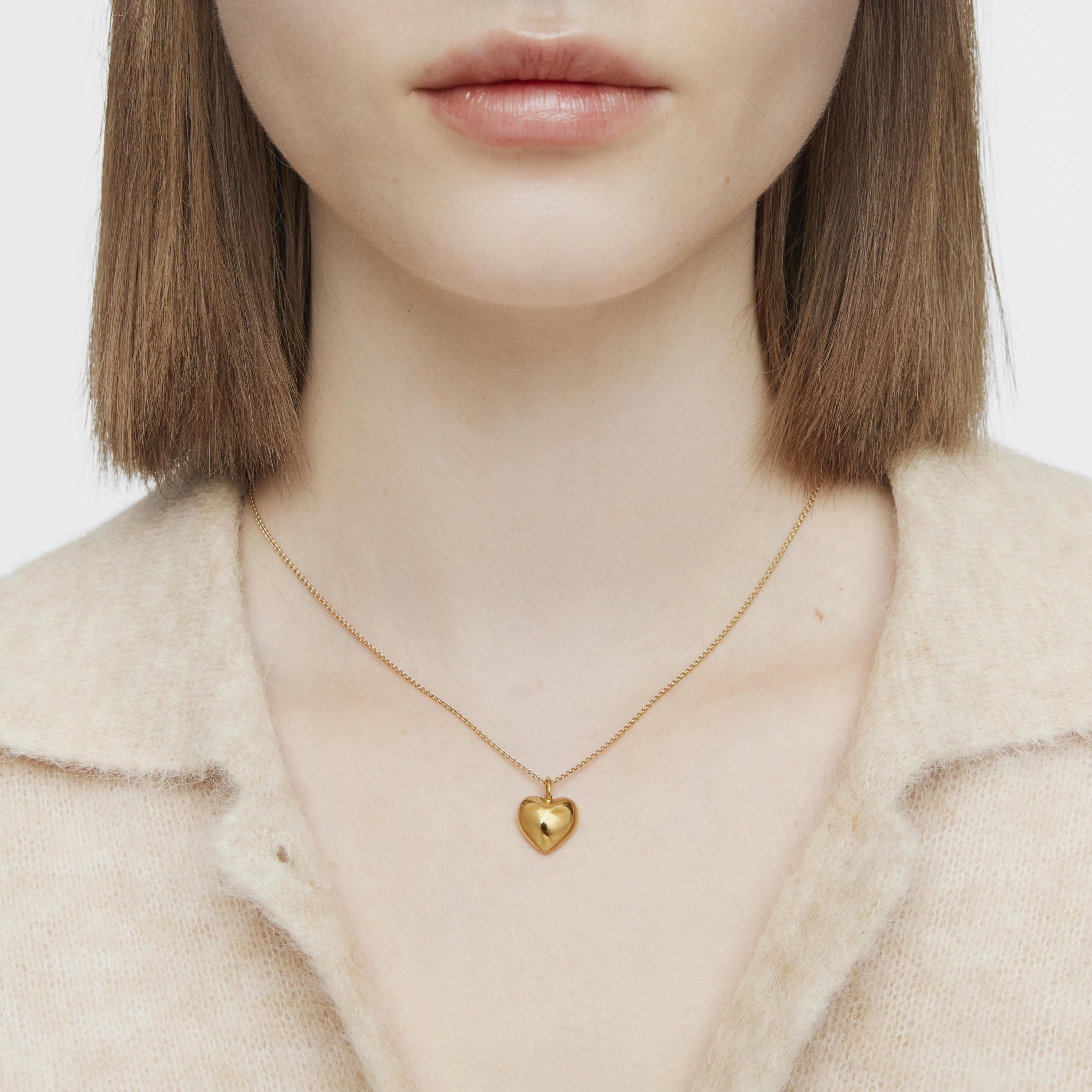 Small 18K solid gold heart Pendant My Other Half