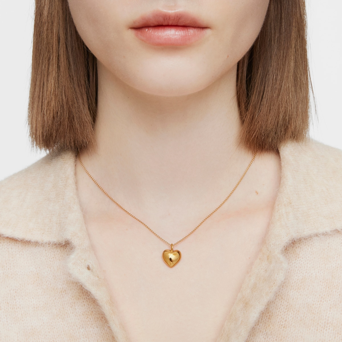 Small gold heart Pendant My Other Half