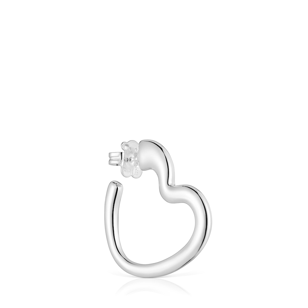 Single silver heart Hoop earring My Other Half