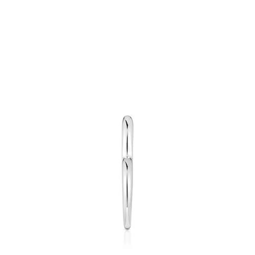 Single silver heart Hoop earring My Other Half