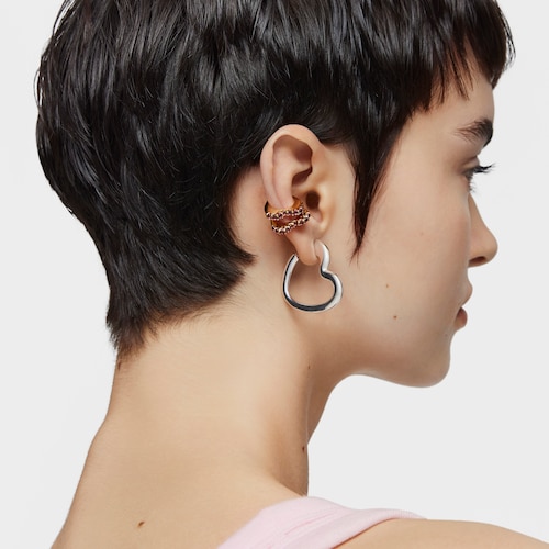 Single silver heart Hoop earring My Other Half