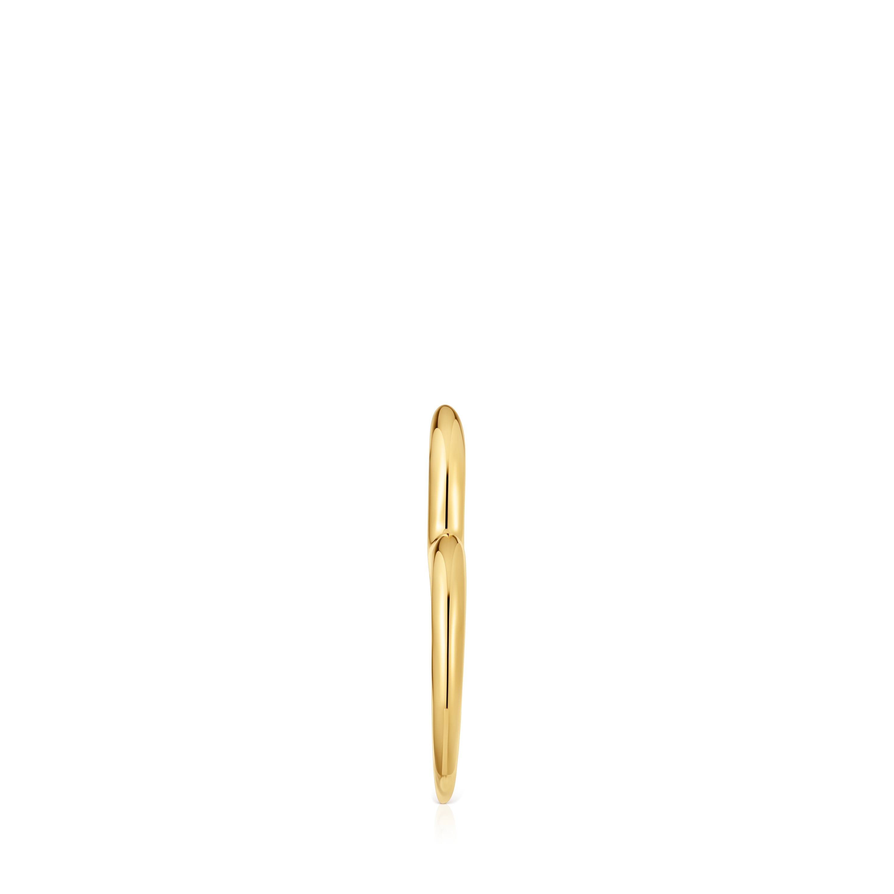 Single heart Hoop earring with 18kt gold plating over silver My Other Half
