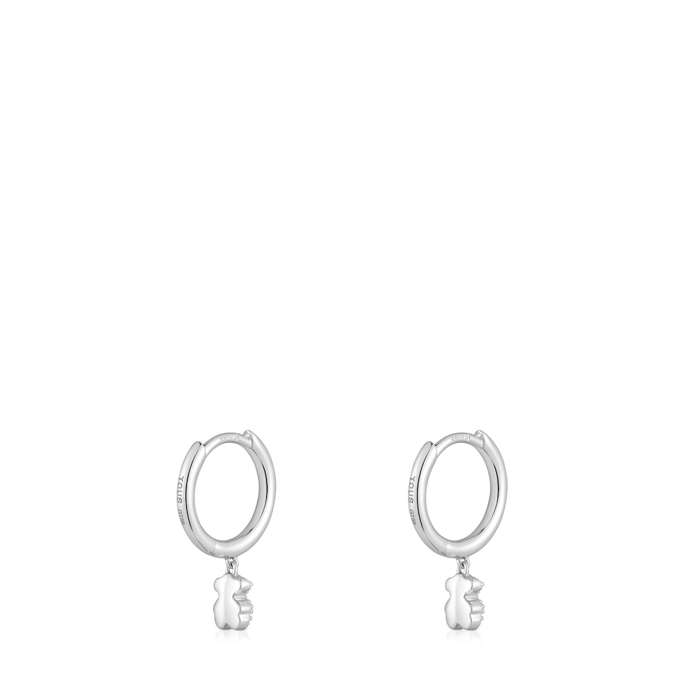 Short white-gold bear Hoop earrings with diamonds TOUS Grain Short white-gold bear Hoop earrings with diamonds TOUS Grain