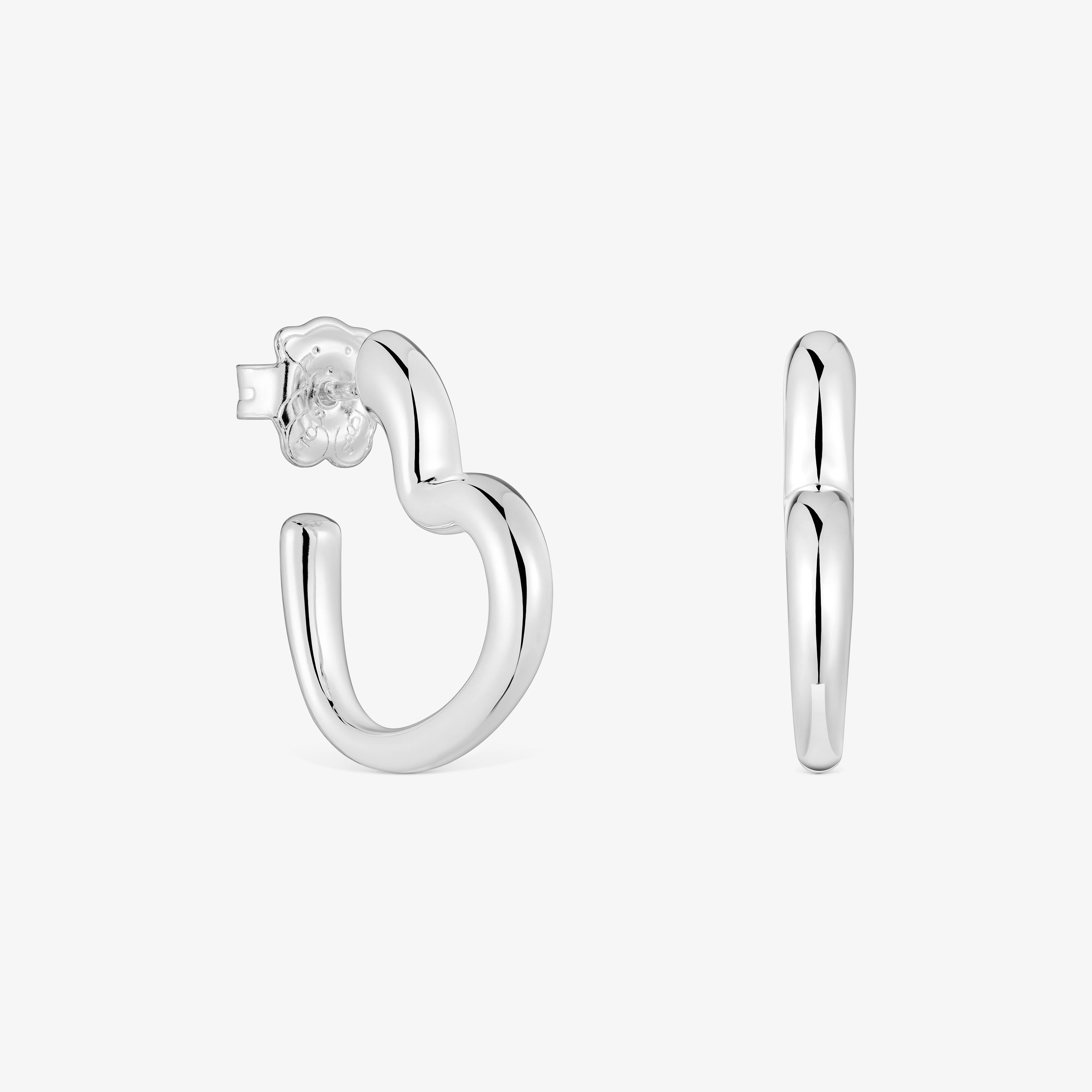 Silver heart Hoop earrings My Other Half