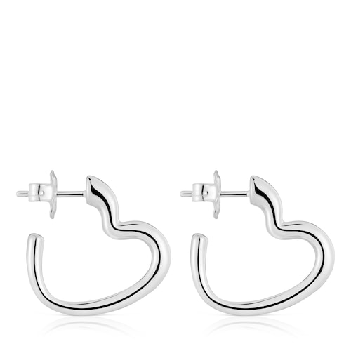 Pendientes aro corazón de plata My Other Half