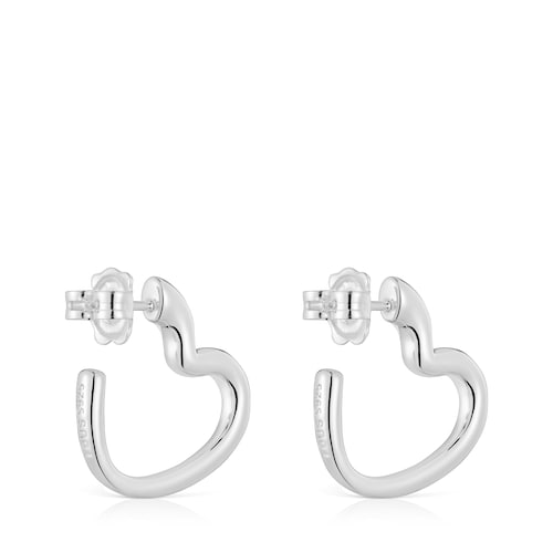 Pendientes aro corazón de plata My Other Half