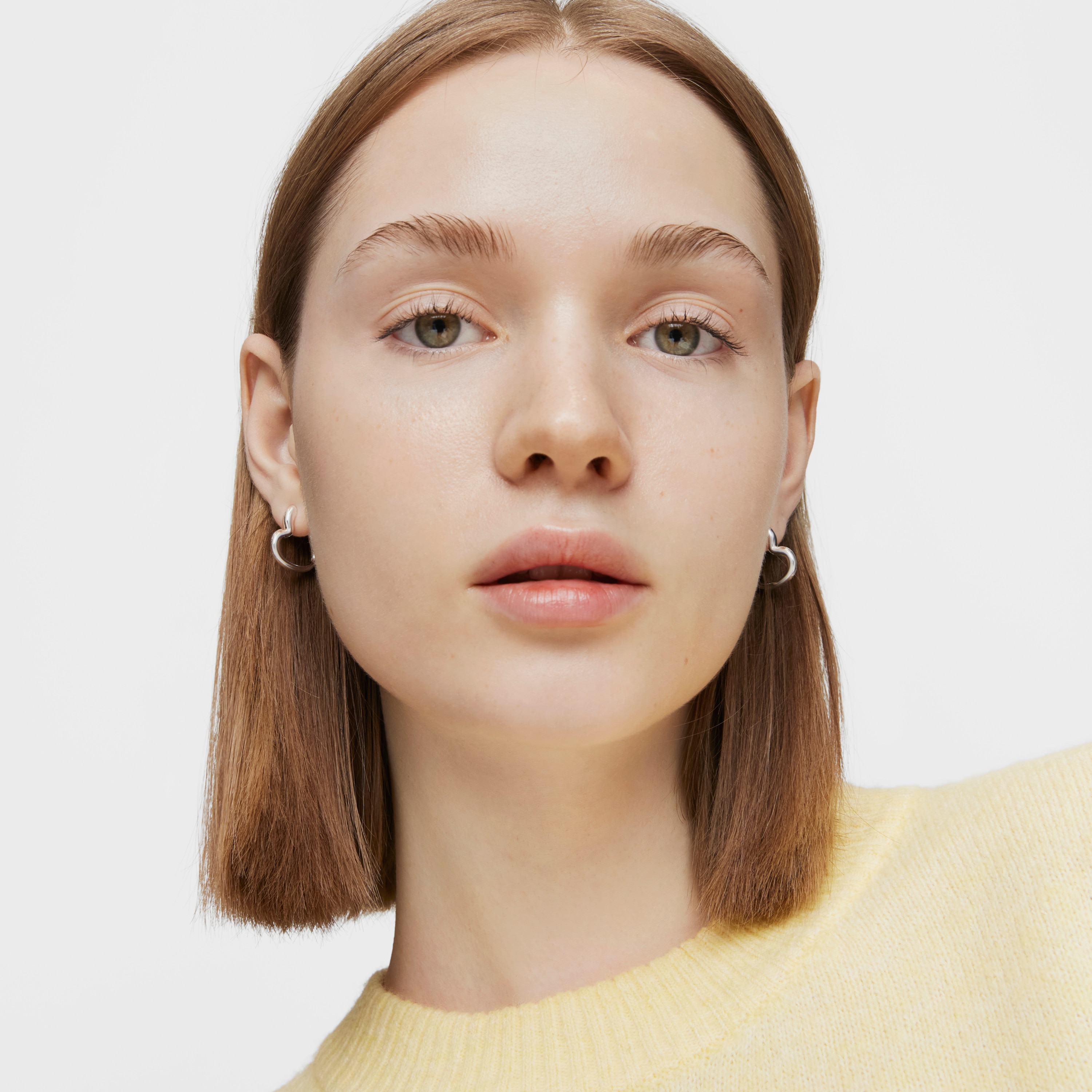 Silver heart Hoop earrings My Other Half