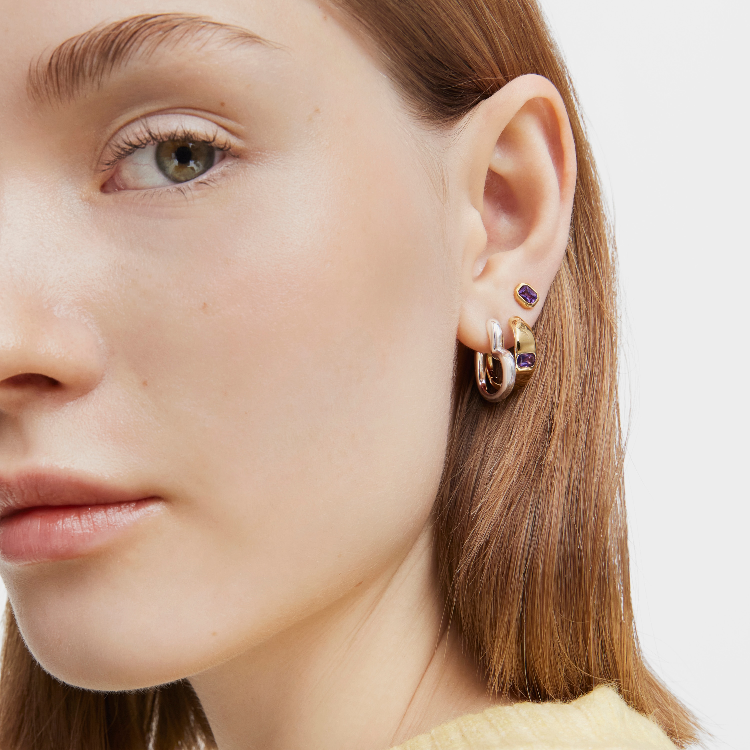 Silver heart Hoop earrings My Other Half