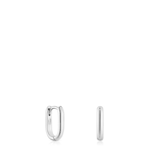 Pendientes aro cortos de plata 12 mm Basicos