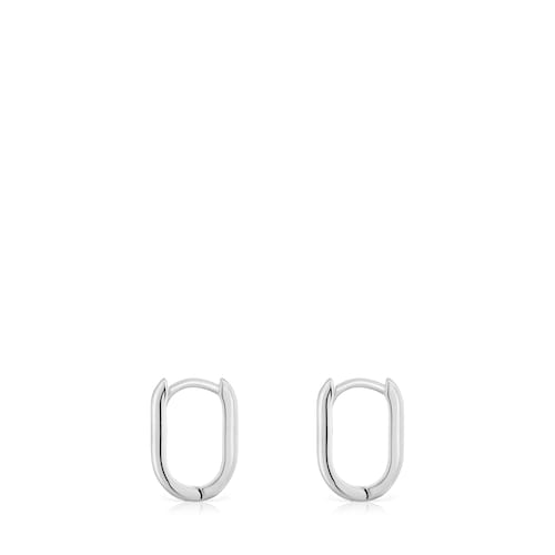 Pendientes aro cortos de plata 12 mm Basicos