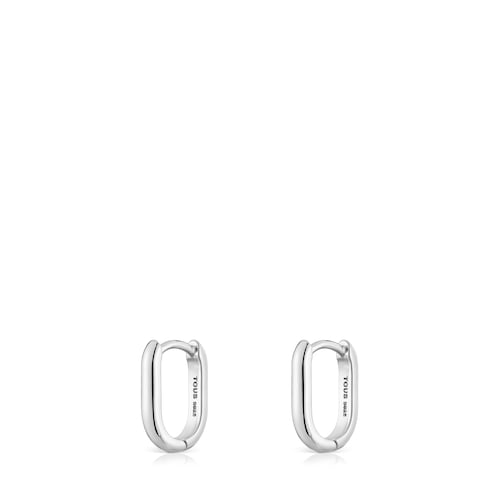 Pendientes aro cortos de plata 12 mm Basicos