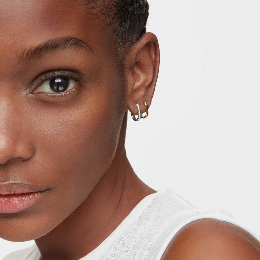 Pendientes aro cortos de plata 12 mm Basicos