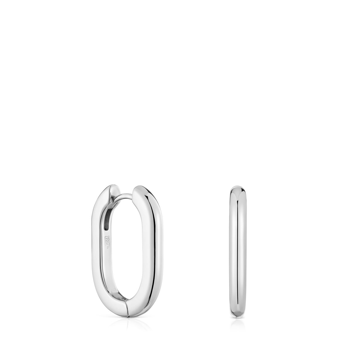 Pendientes aro largos de plata 22 mm Basicos