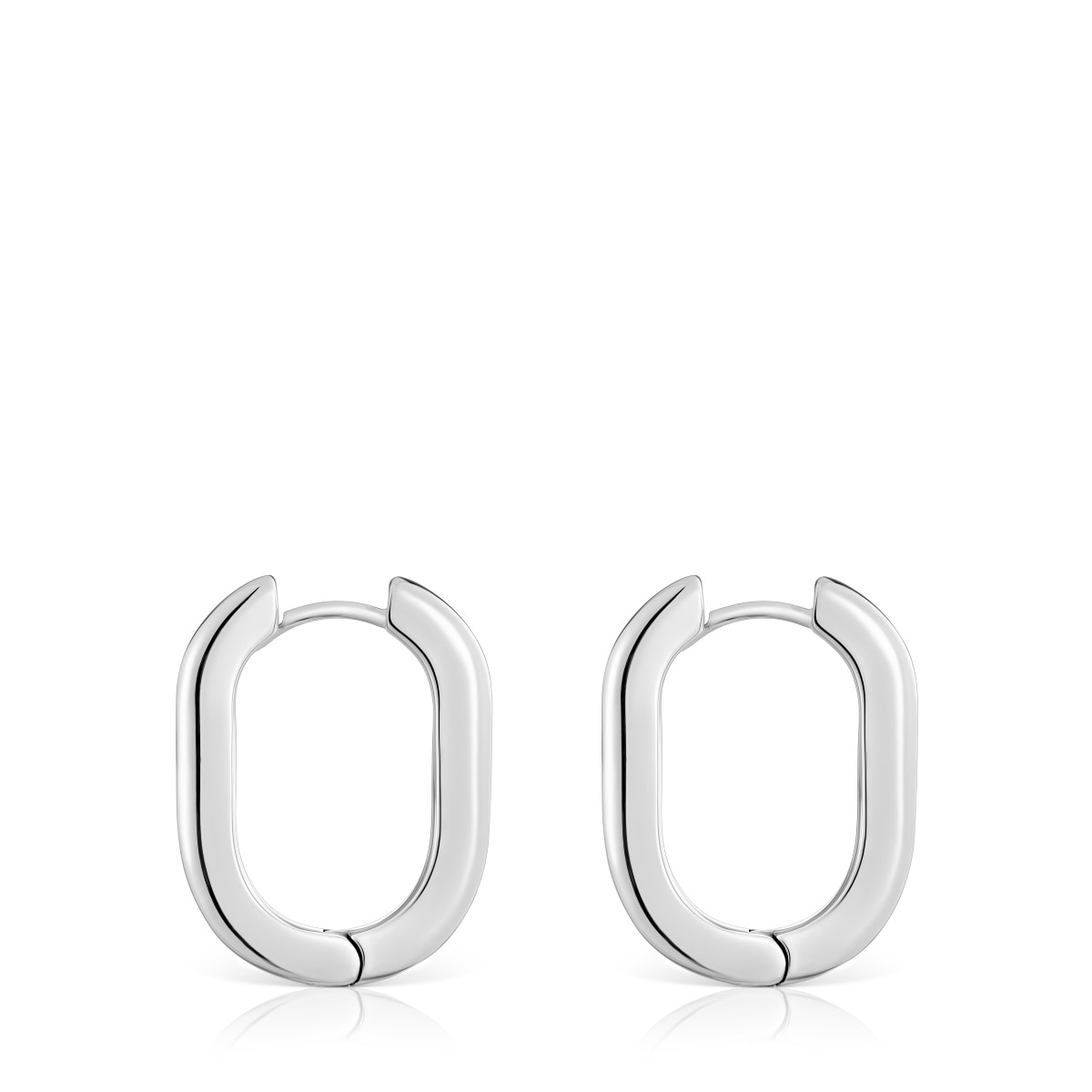 Pendientes aro largos de plata 22 mm Basicos