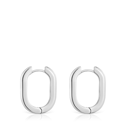 Long 22 mm silver Hoop earrings TOUS Basics