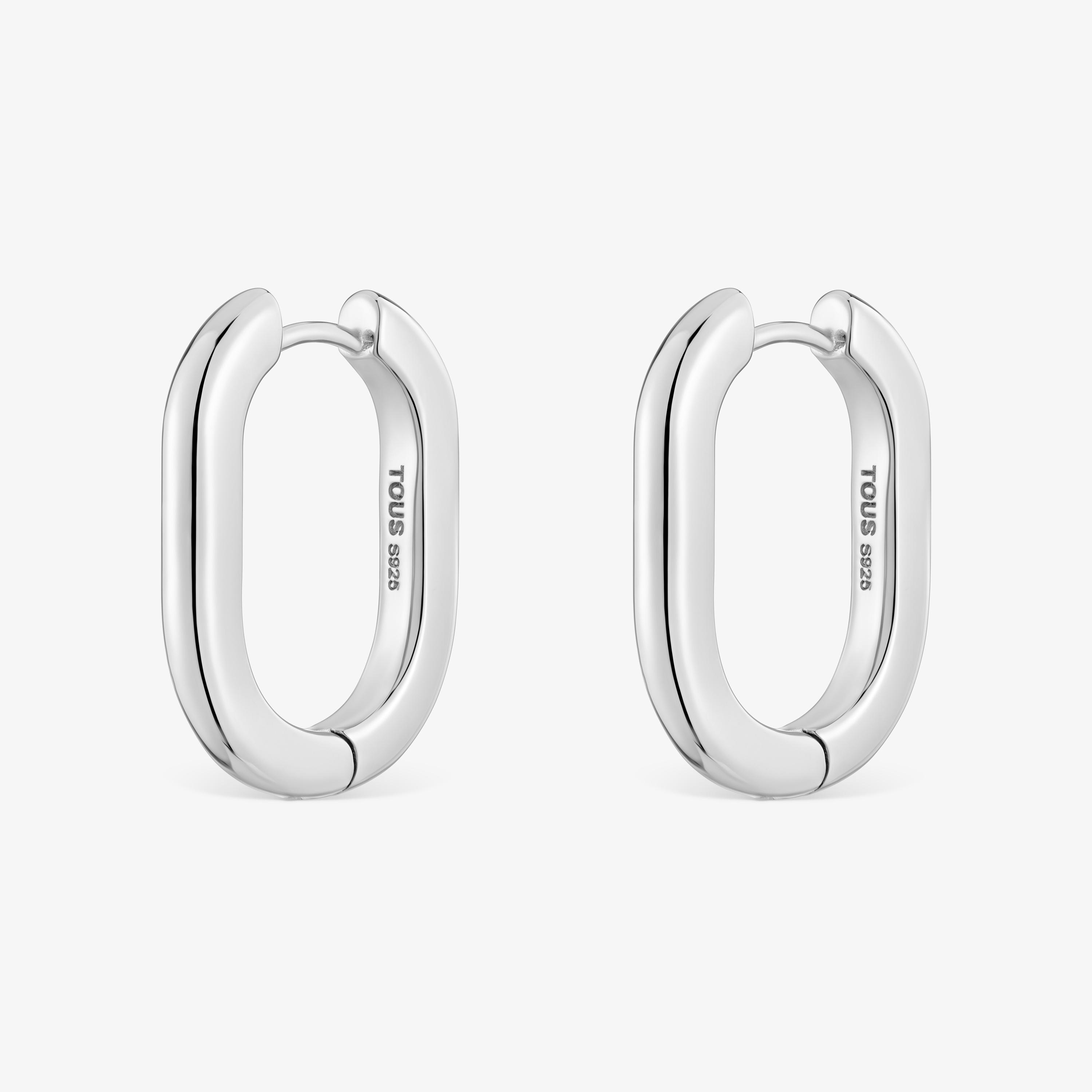 Long 22 mm silver Hoop earrings TOUS Basics