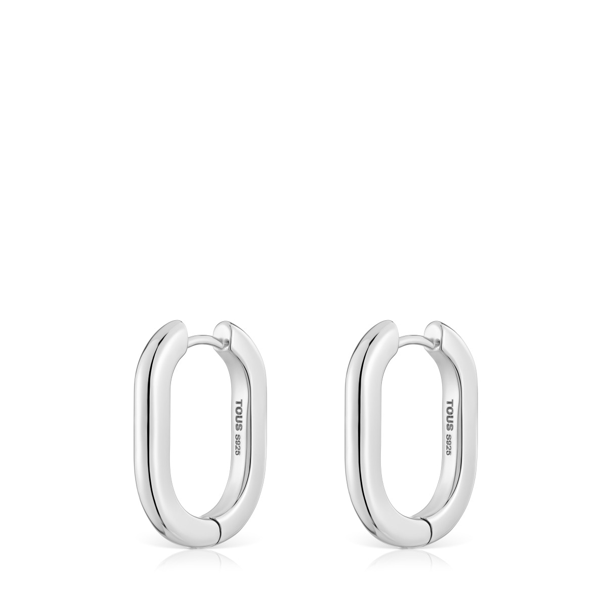 Pendientes aro largos de plata 22 mm Basicos