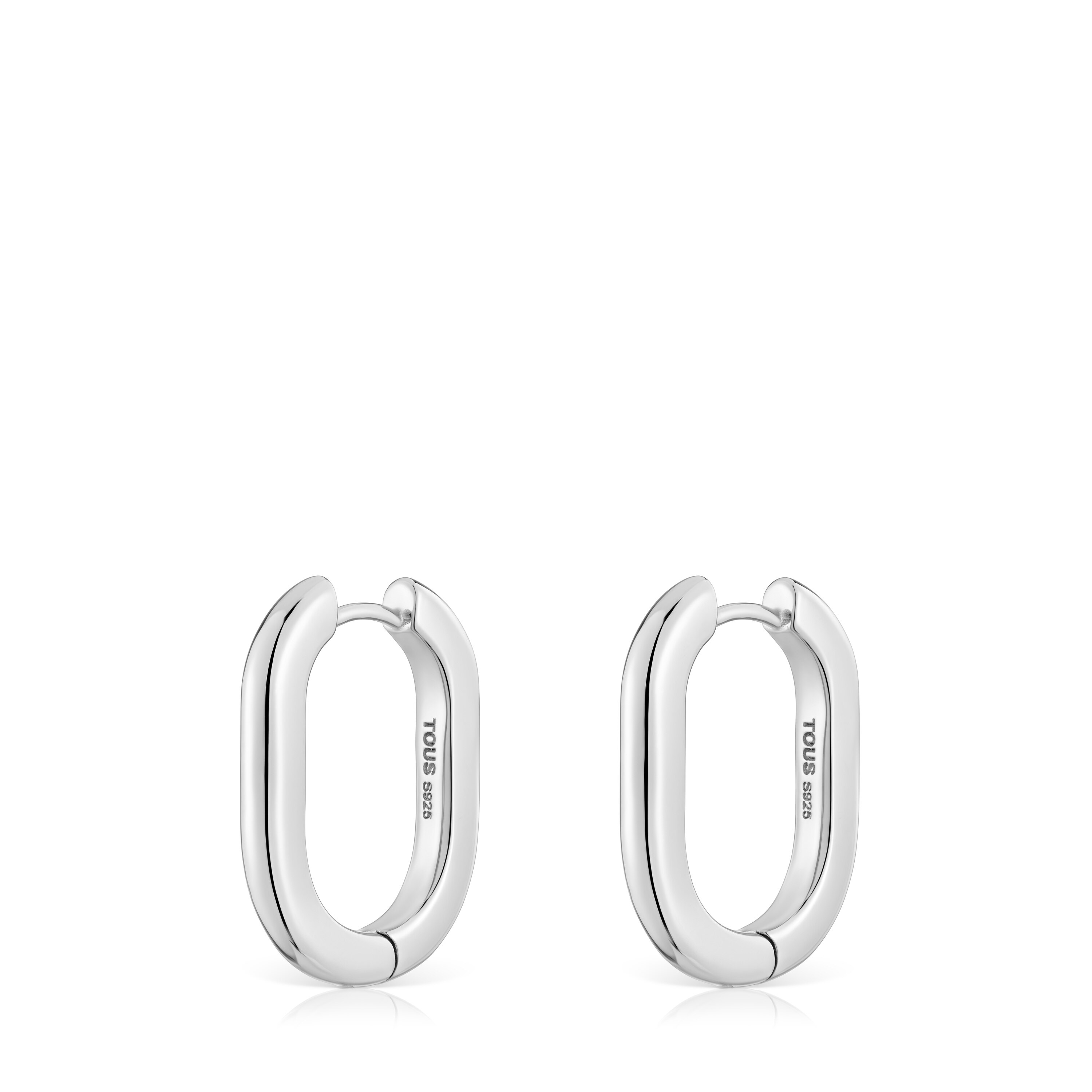 Pendientes aro largos de plata 22 mm Basicos