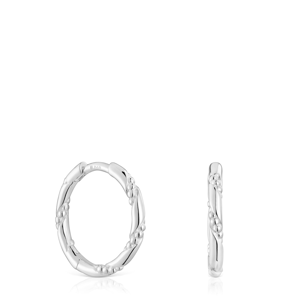 Pendientes de aro de plata 12 mm Twisted