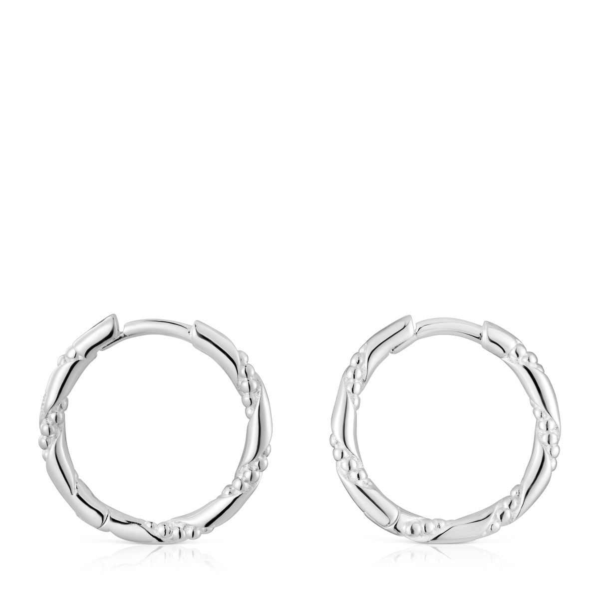 Pendientes de aro de plata 12 mm Twisted
