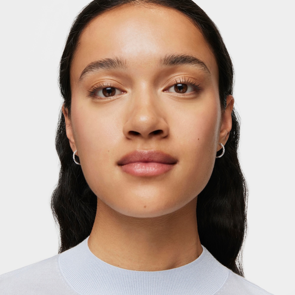 Pendientes de aro de plata 12 mm Twisted