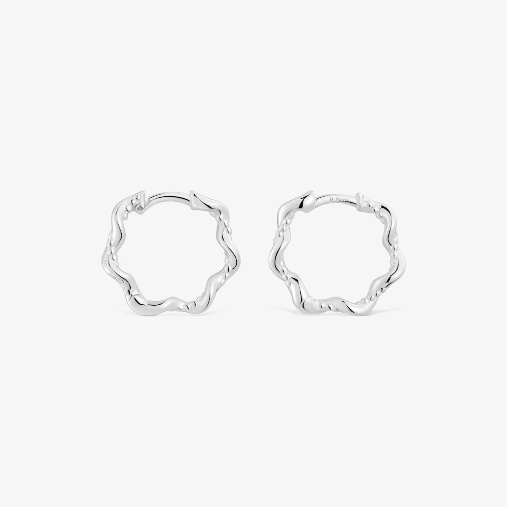 Pendientes de aro de plata 10 mm Twisted
