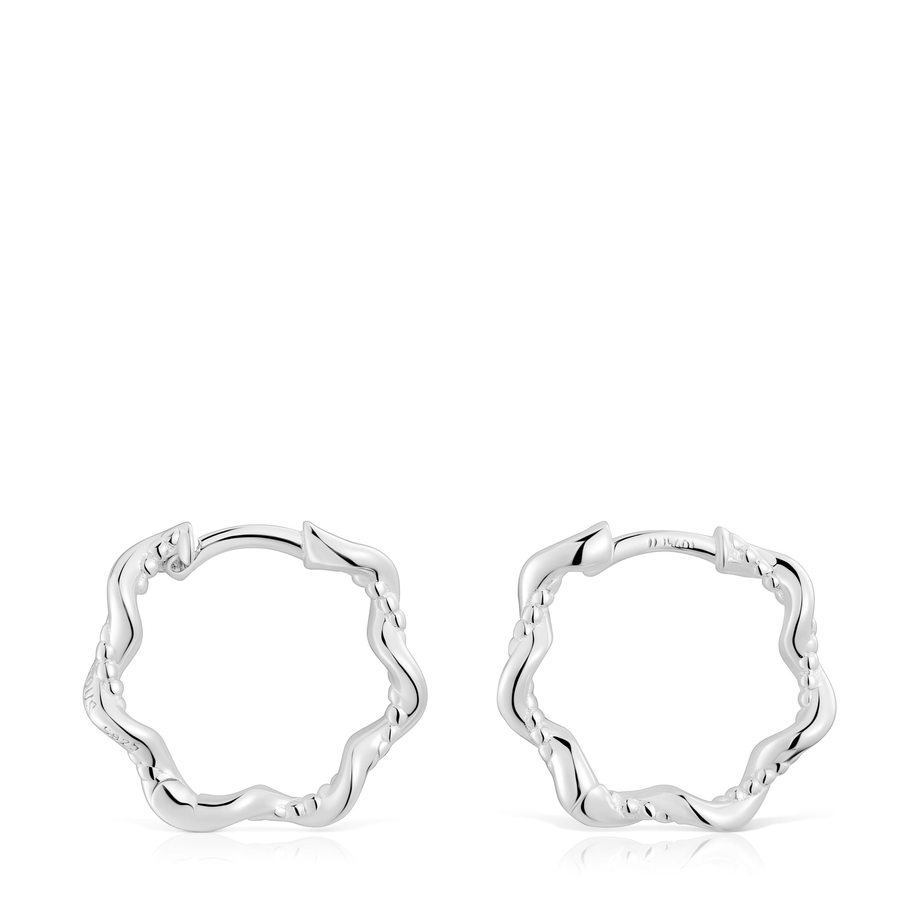 Twisted 10 mm silver Hoop earrings