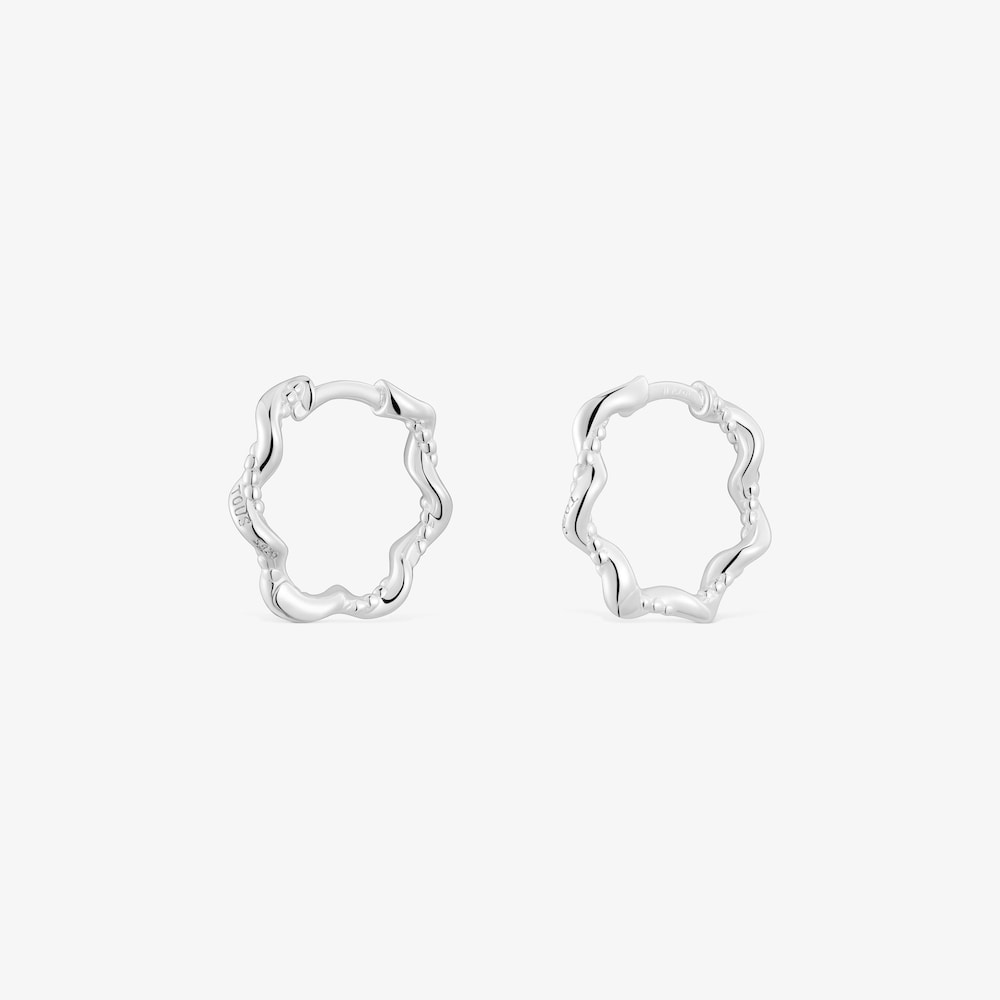 Pendientes de aro de plata 10 mm Twisted