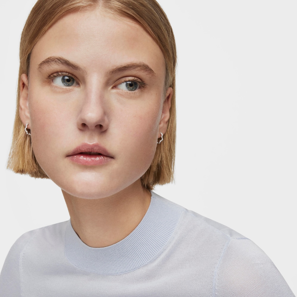 Pendientes de aro de plata 10 mm Twisted