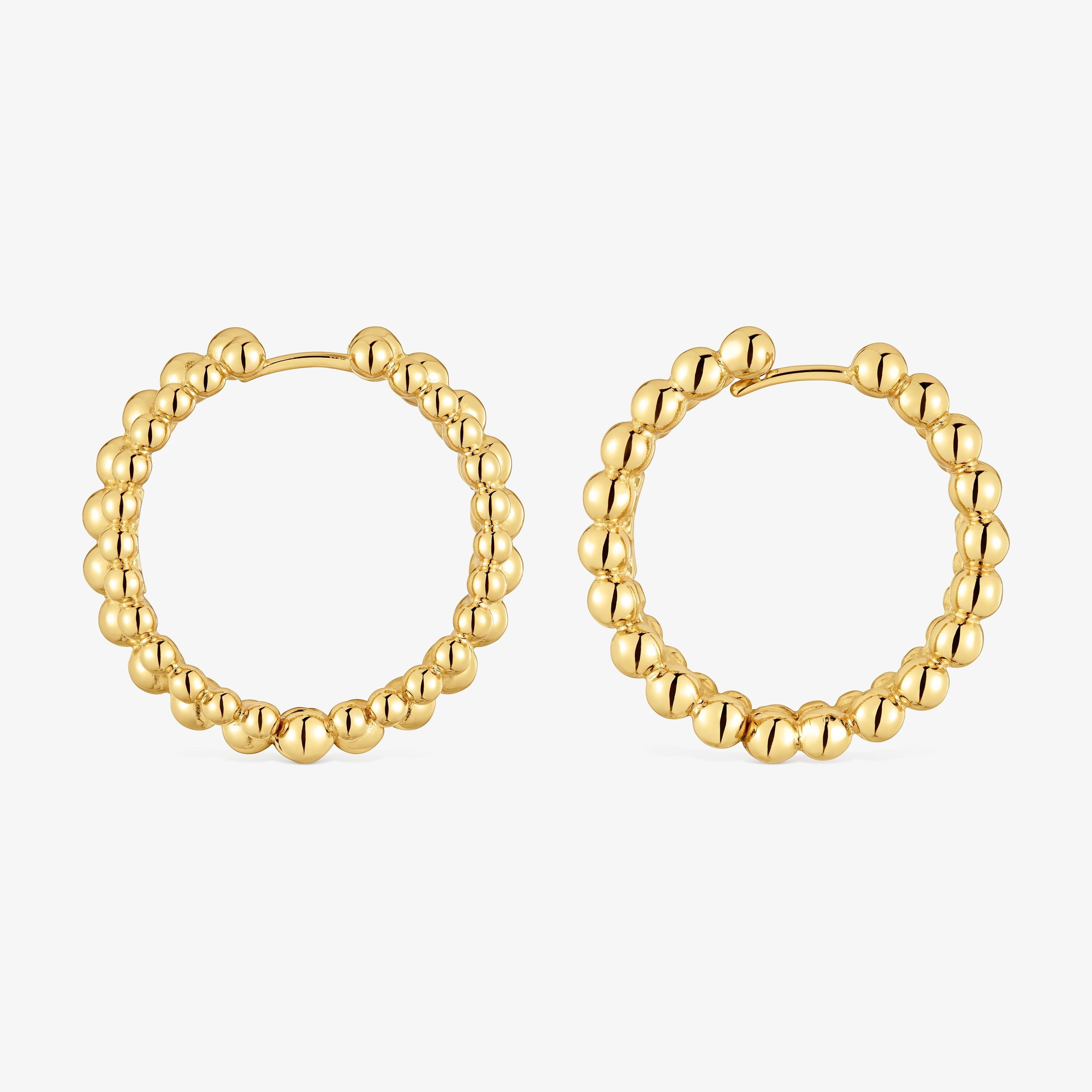 Double Hoop earrings with 18K gold vermeil Gloss