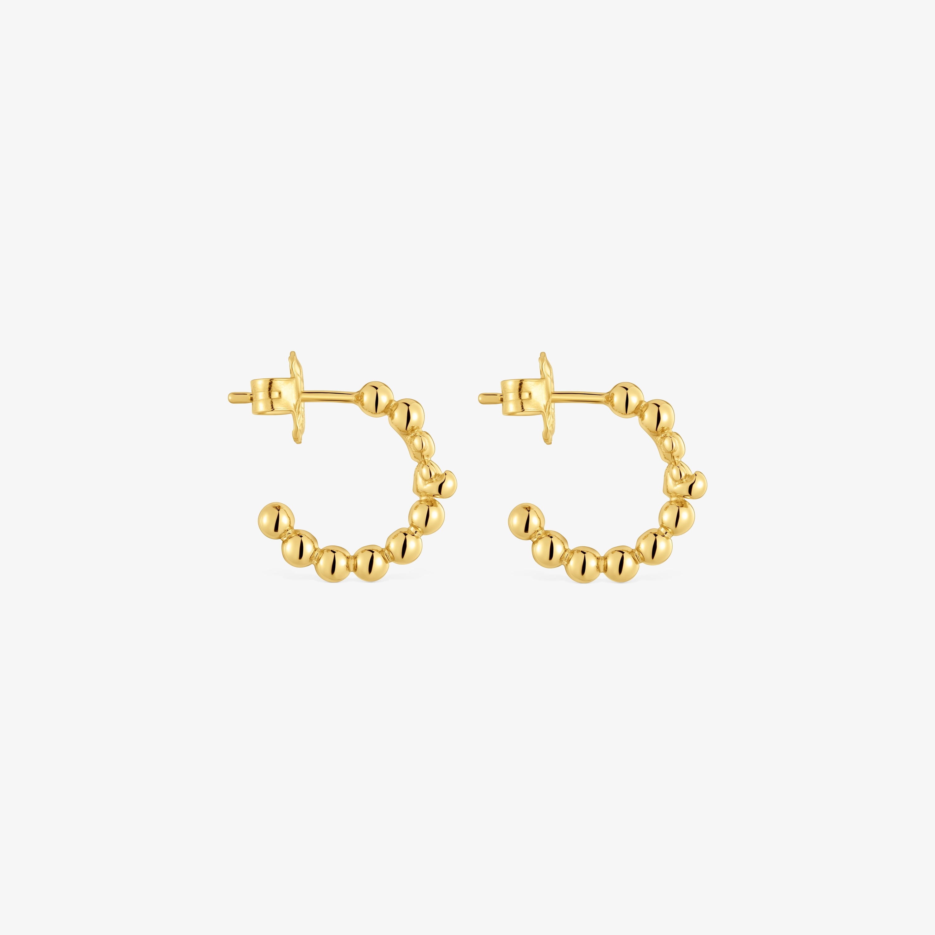 Hoop earrings with 18K gold vermeil and bear motif Gloss