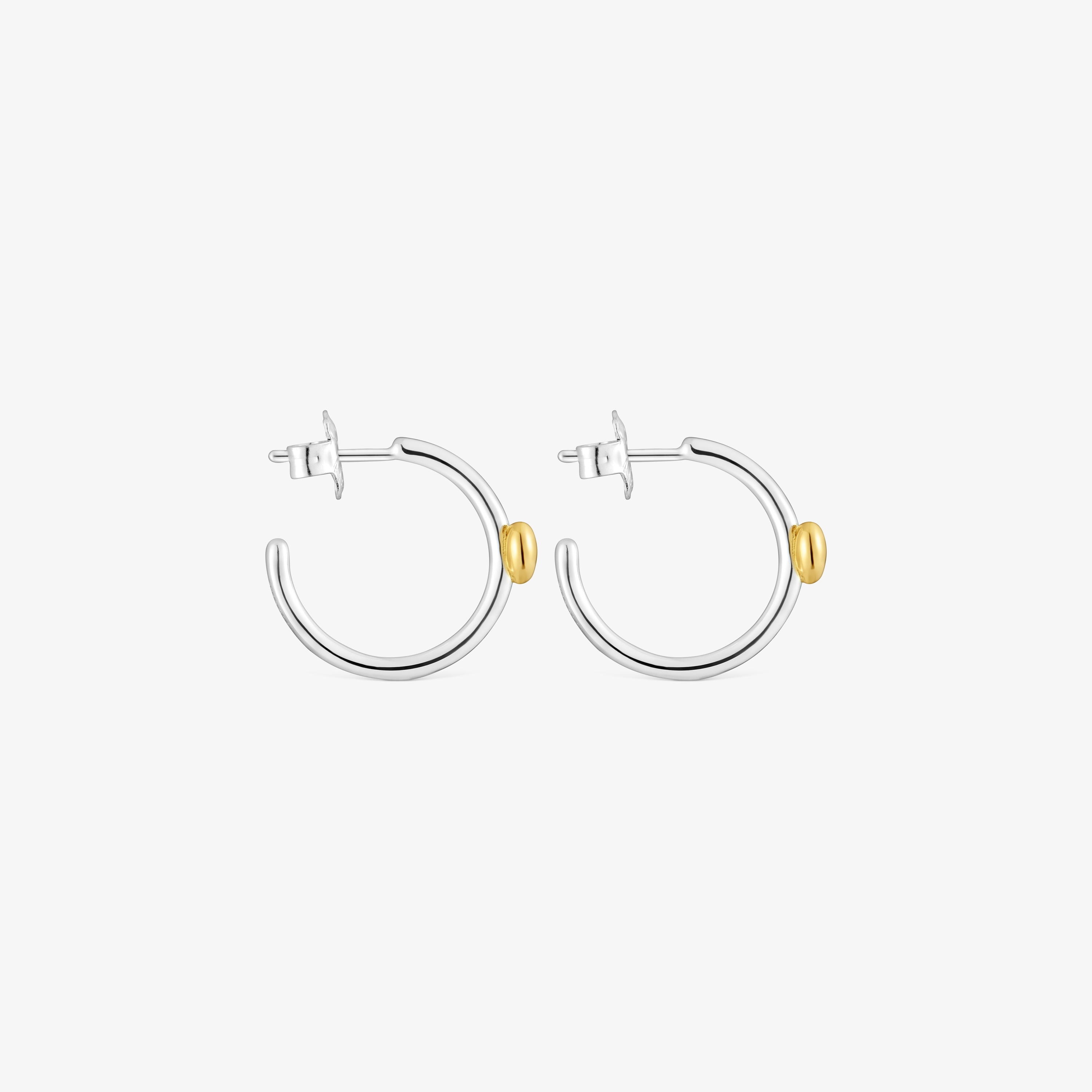 Two-tone heart Hoop earrings My Other Half