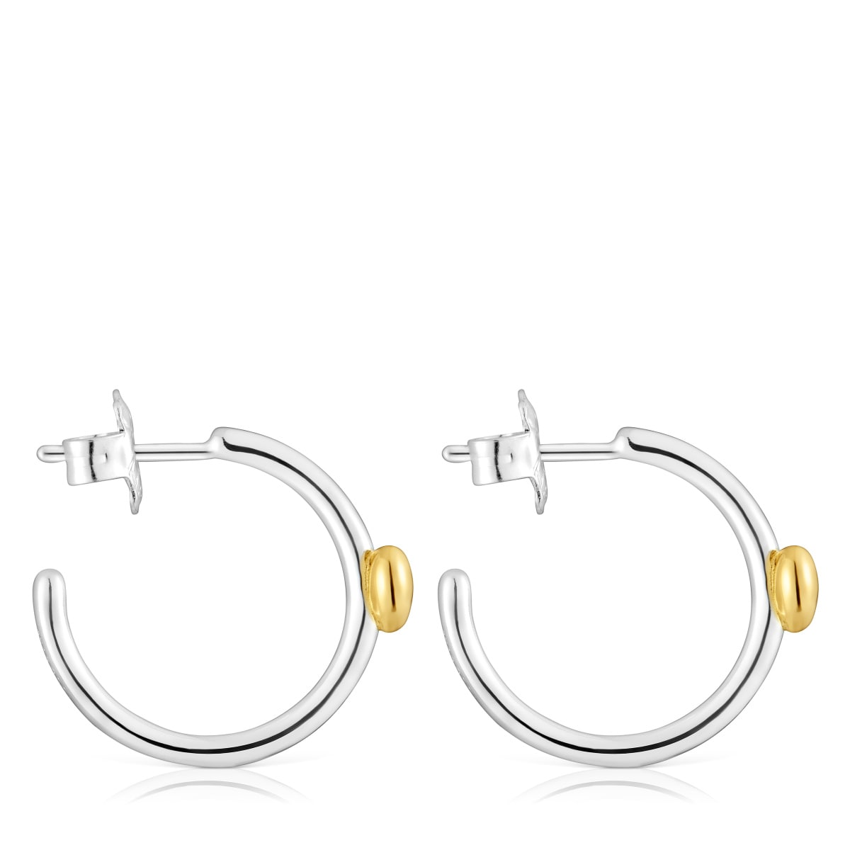 Two-tone heart Hoop earrings My Other Half
