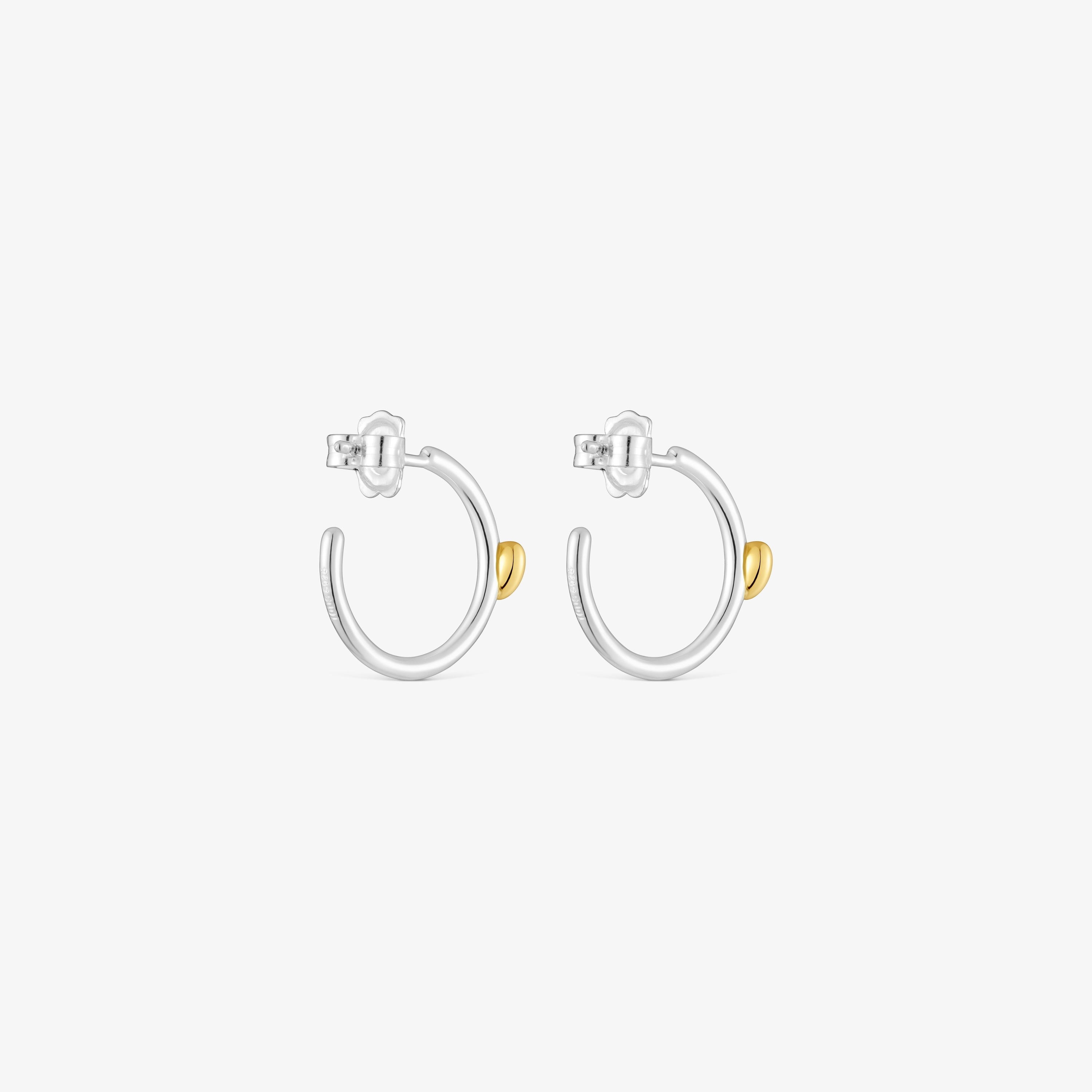 Two-tone heart Hoop earrings My Other Half