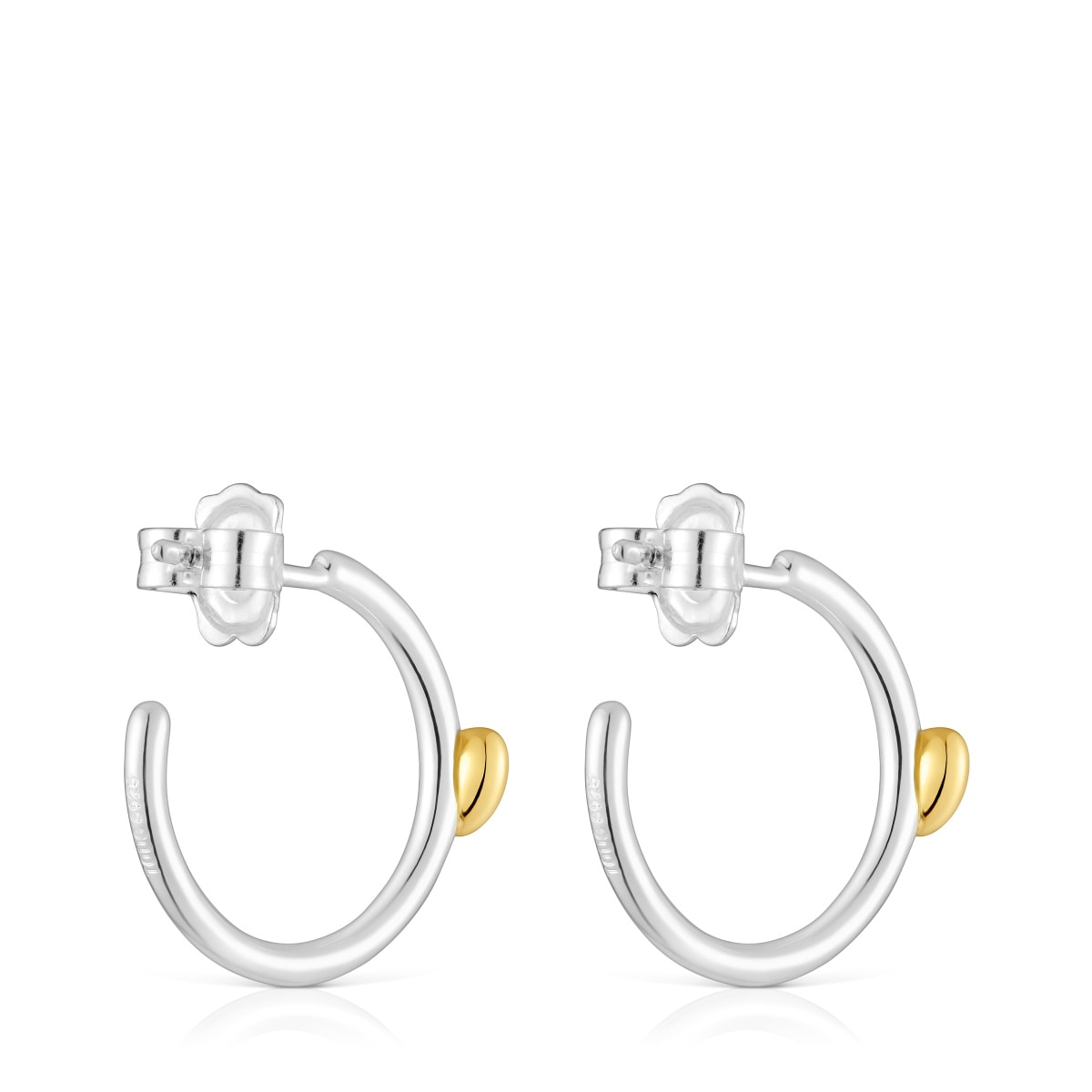 Two-tone heart Hoop earrings My Other Half
