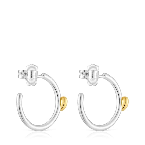 Pendientes aro corazón bicolor My Other Half