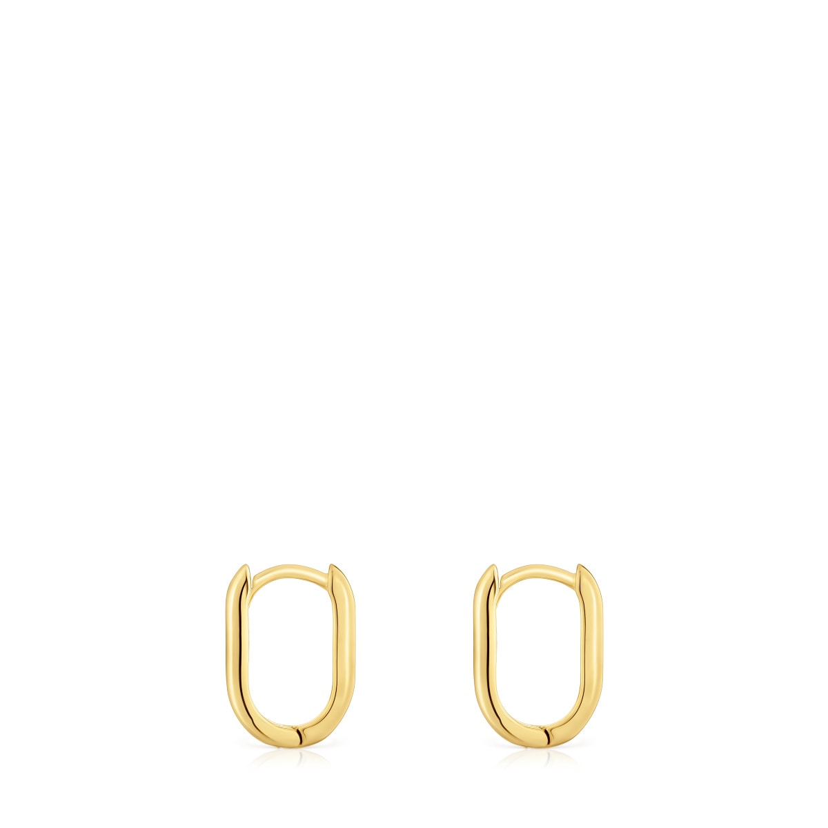 Short 12 mm Hoop earrings with 18kt gold plating over silver TOUS Basics