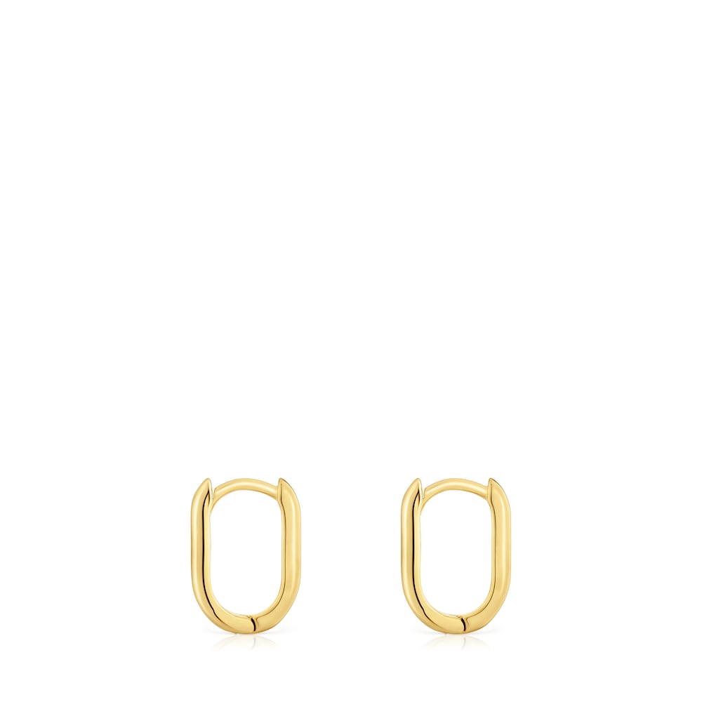 Short  mm Hoop earrings with 18kt gold plating over silver TOUS Basics