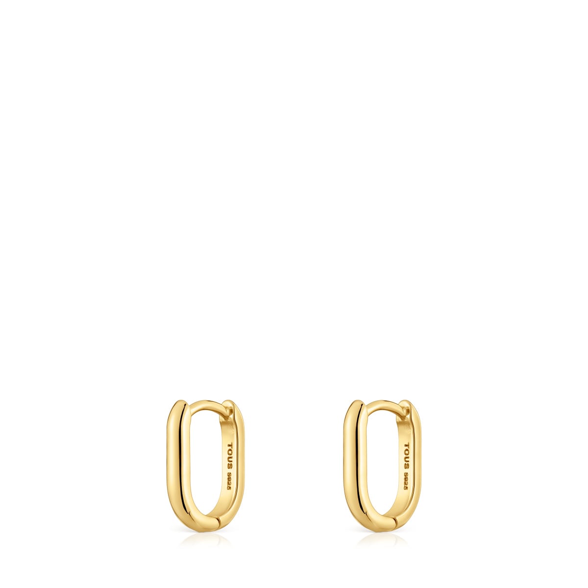 Short 12 mm Hoop earrings with 18kt gold plating over silver TOUS Basics