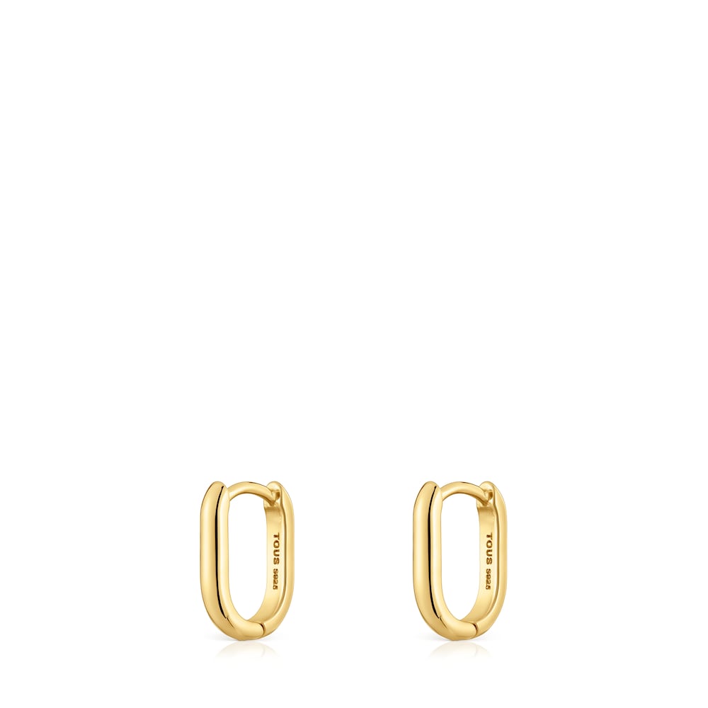 Short  mm Hoop earrings with 18kt gold plating over silver TOUS Basics
